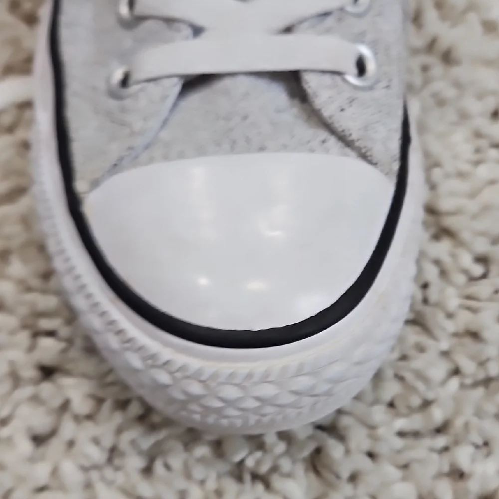 Casual Gray and White Women's Sneakers - Picture 11 of 14
